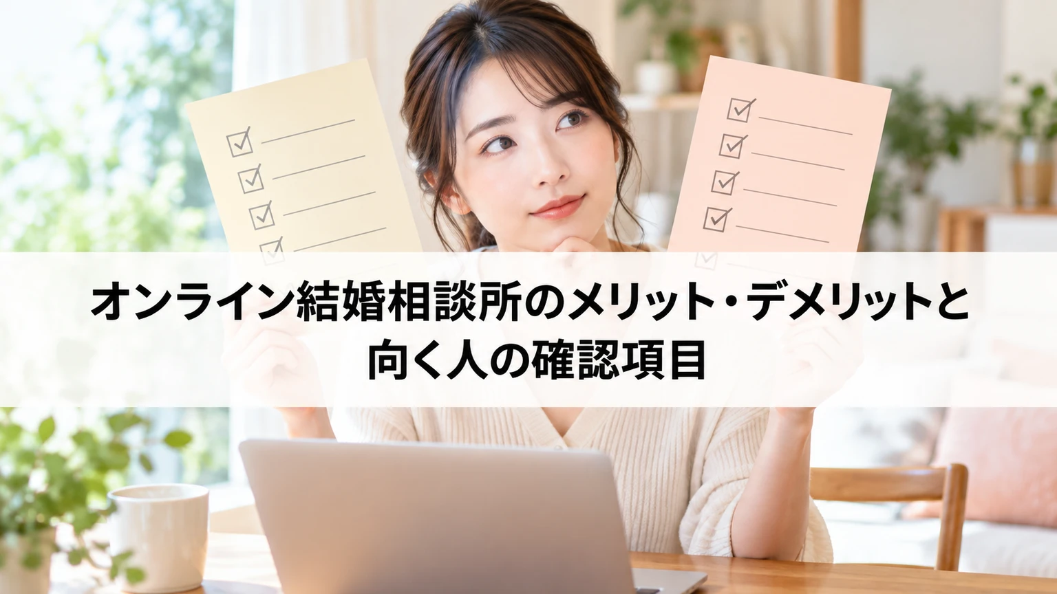自宅で相談所の支援内容と活動予定を整理する人