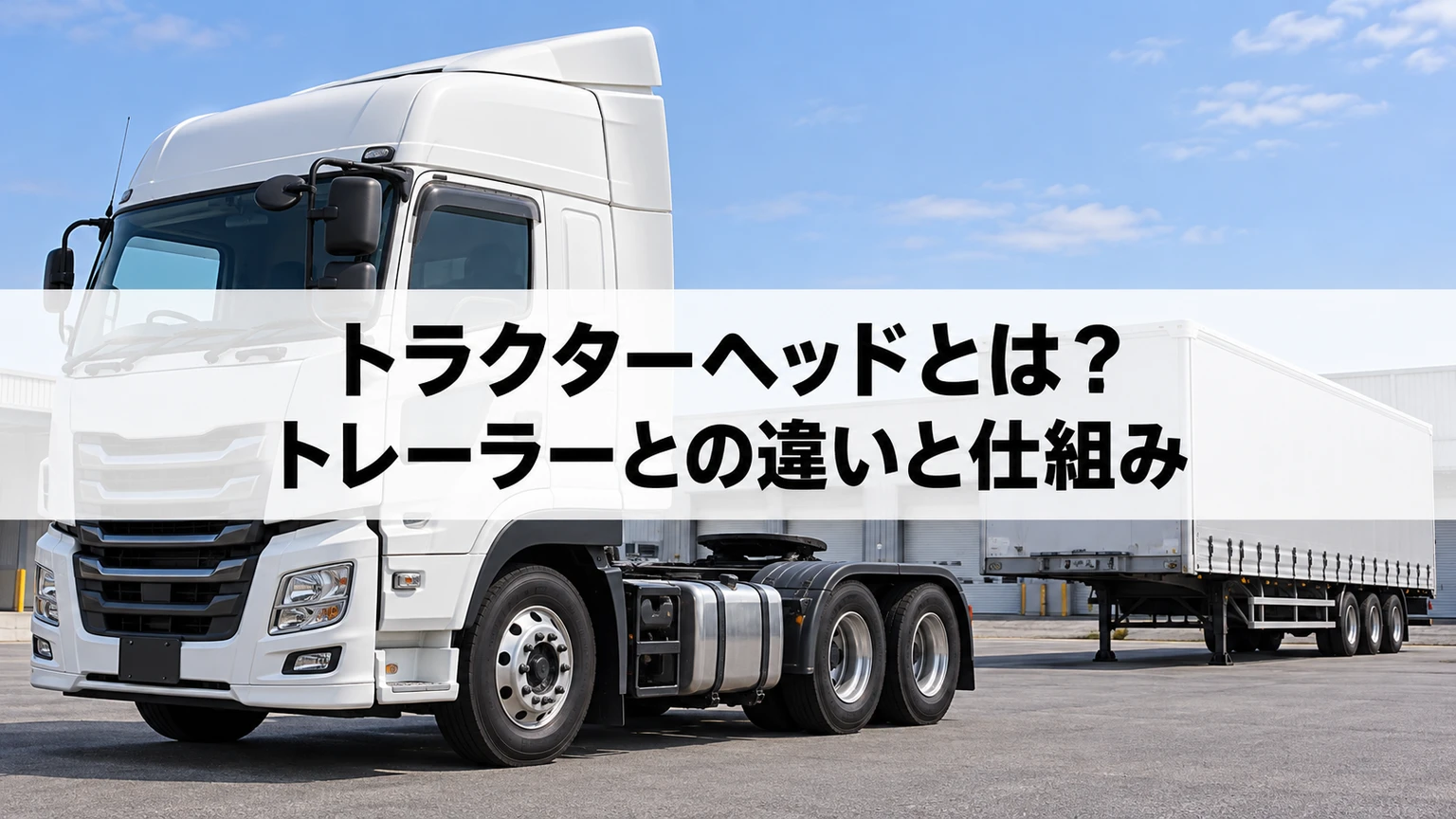 トラクターヘッドとトレーラーの位置関係を示すイメージ