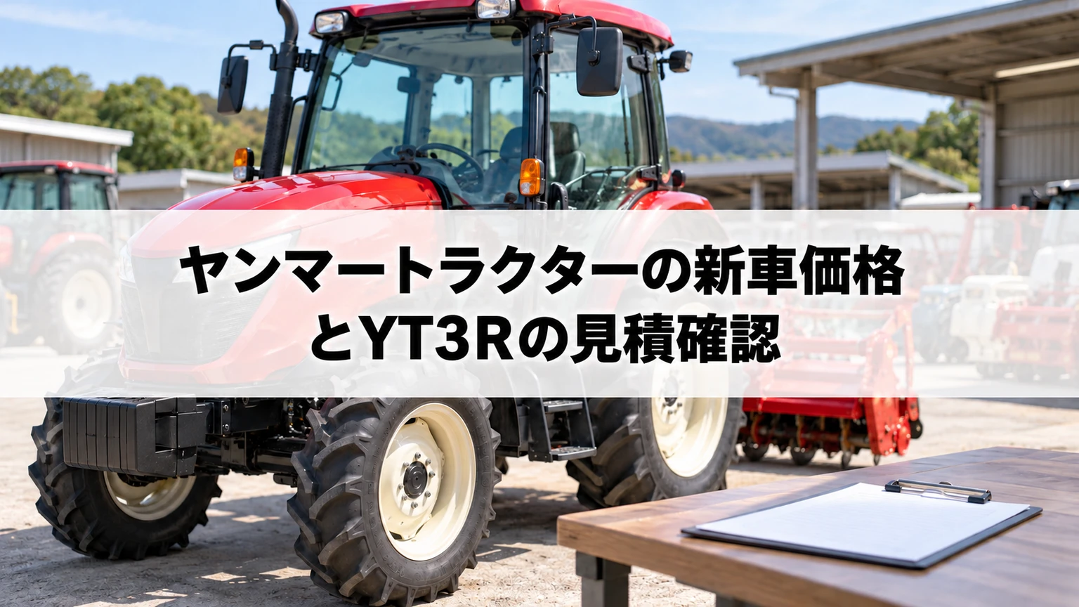 ヤンマートラクターの新車価格を型式と作業機条件で確認するイメージ