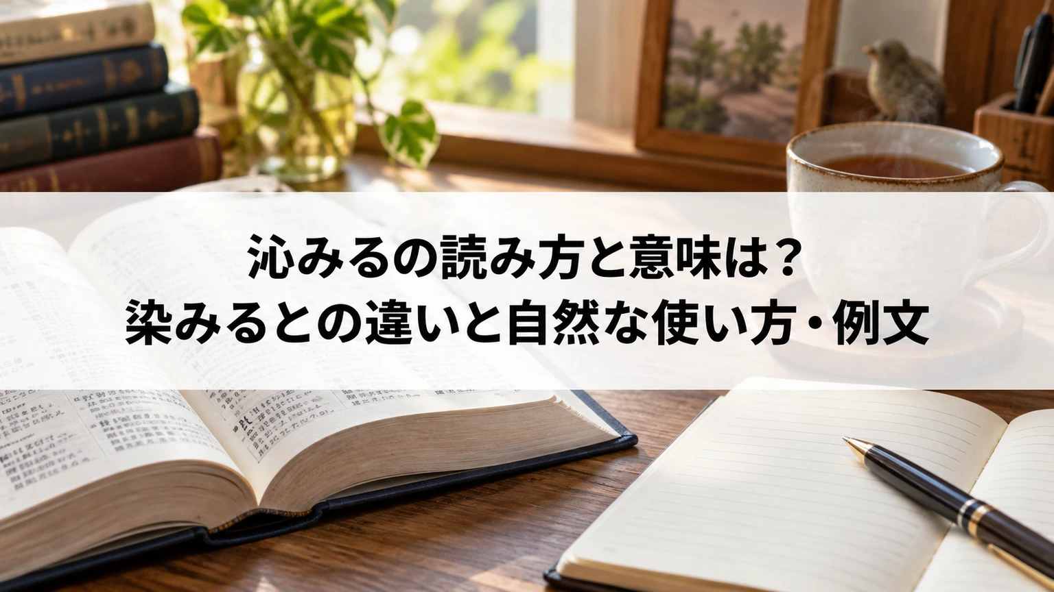 沁みるについて説明する記事のアイキャッチ