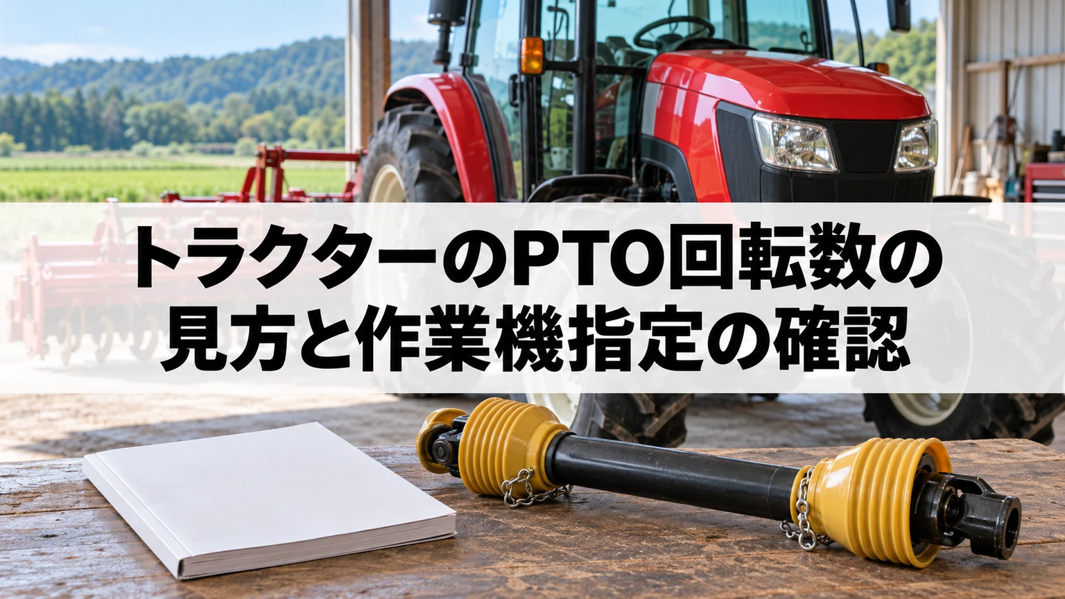 エンジン回転とPTO段・軸回転を説明書で区別するイメージ