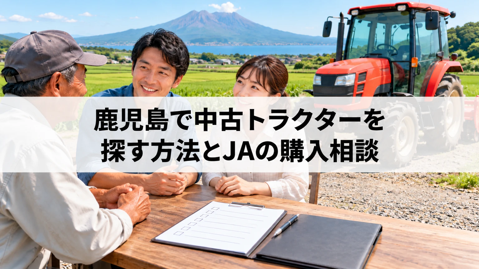 鹿児島の中古農機購入相談で窓口と現車所在地を確認するイメージ