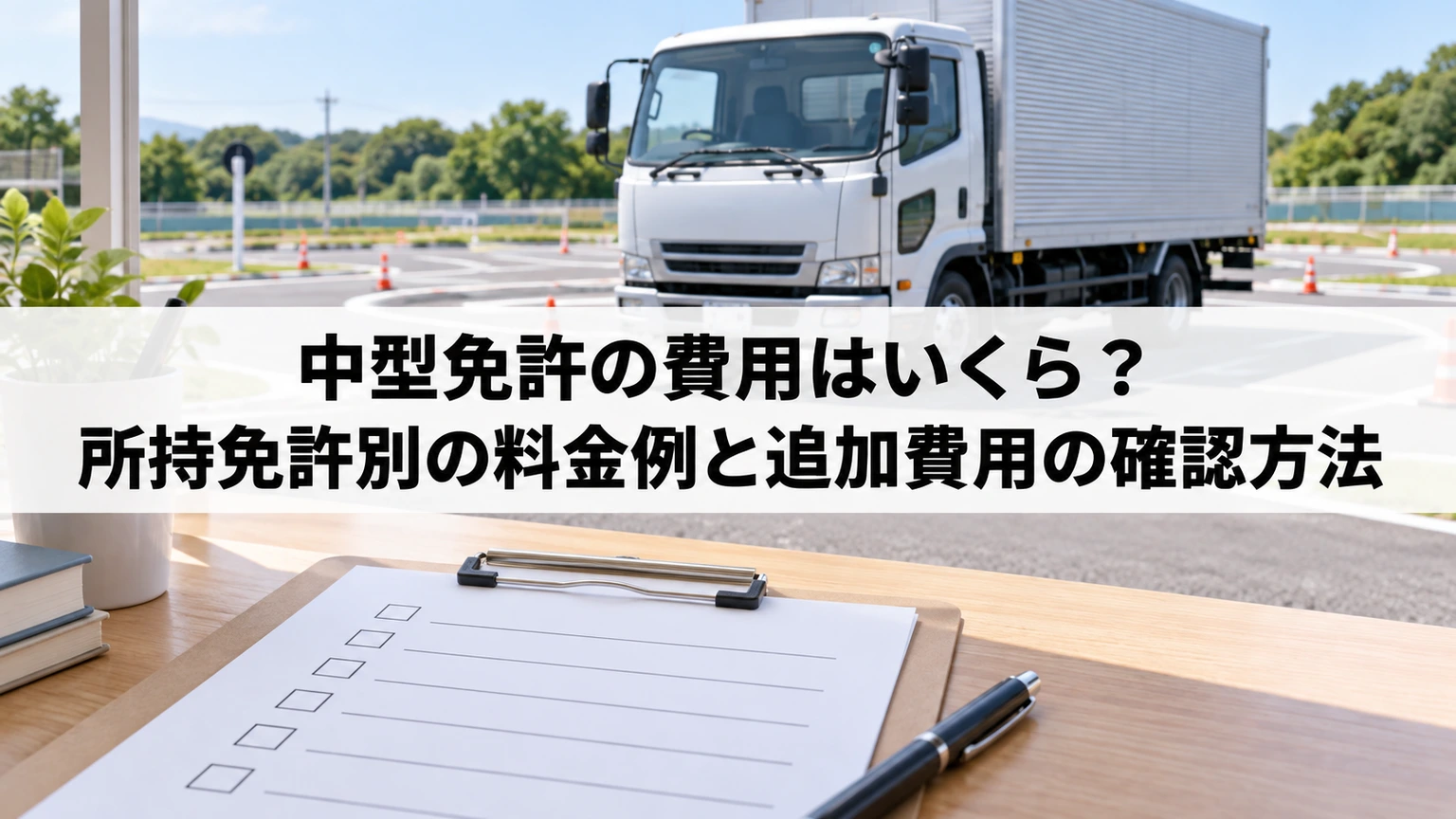 中型免許 費用について説明する記事のアイキャッチ