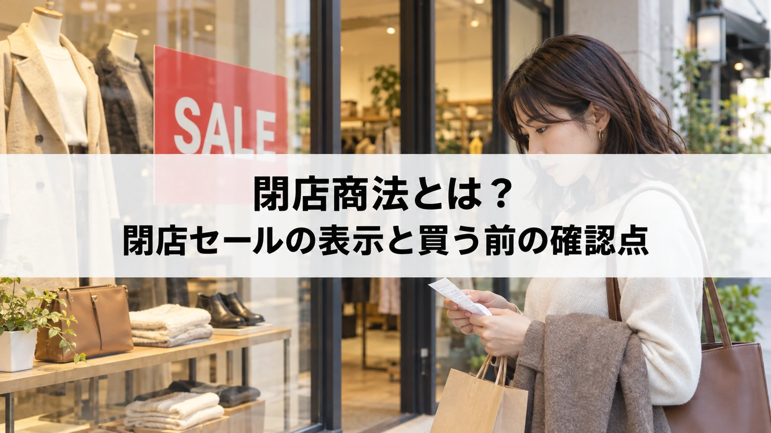 セールの条件を確認する買い物のイメージ