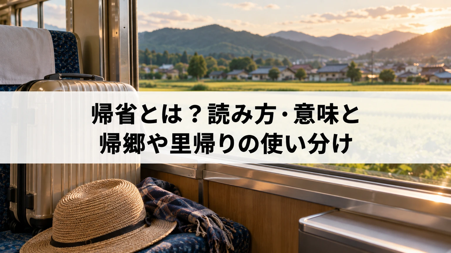 帰省、帰郷、里帰りの意味と使う場面を比較するイメージ
