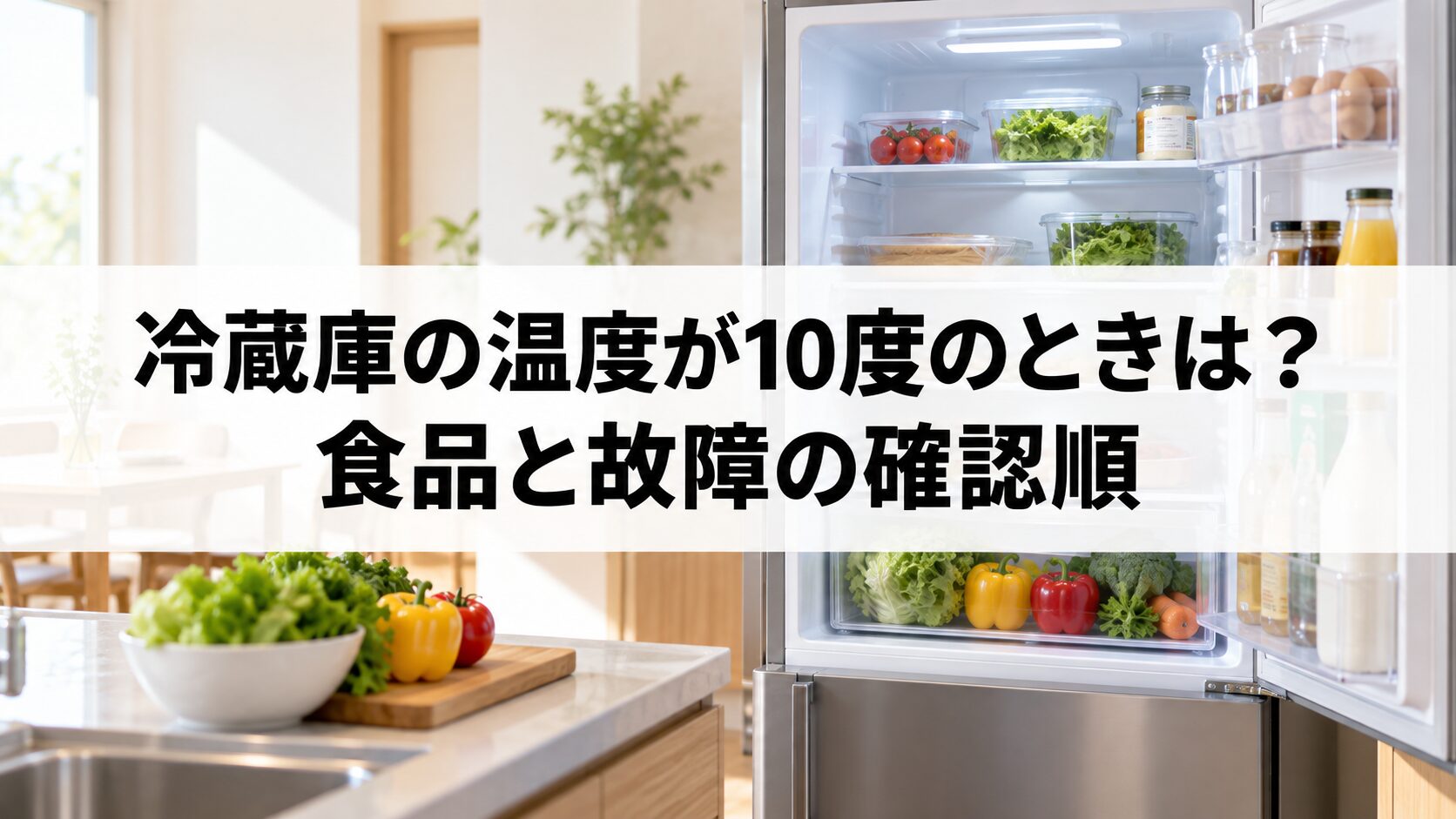 冷蔵庫の温度が10度のときは？食品と故障の確認順